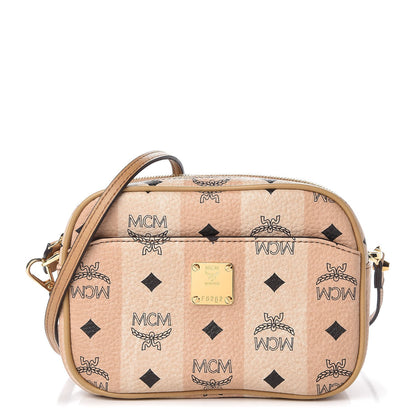 MCM Striped Visetos Mini Crossbody Bag Beige 1 of 14