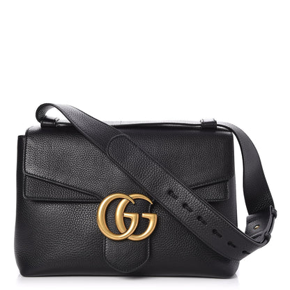 Gucci Cellarius Calfskin GG Marmont Shoulder Bag Black 1 of 7