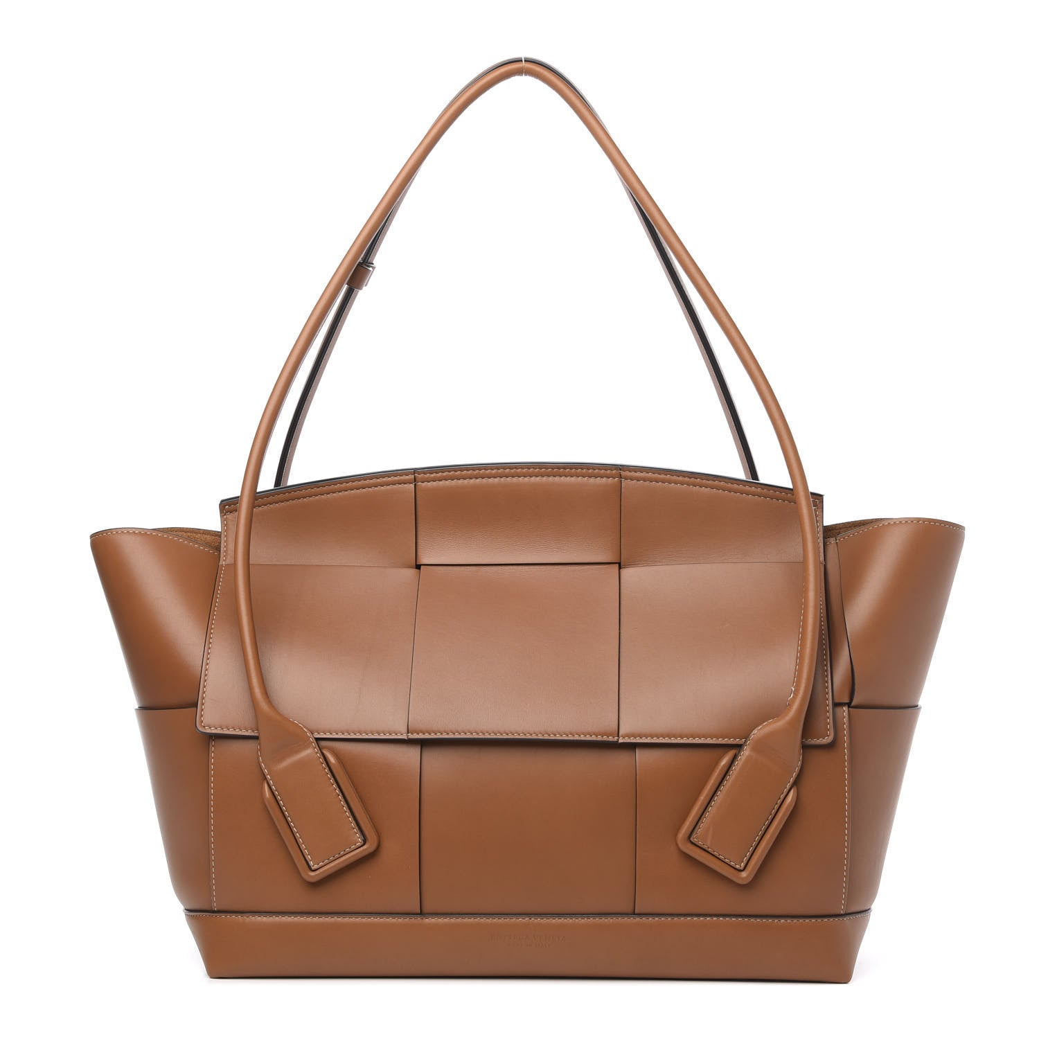 Bottega Veneta French Calfskin Maxi Intrecciato Large Arco Wood 1 of 11