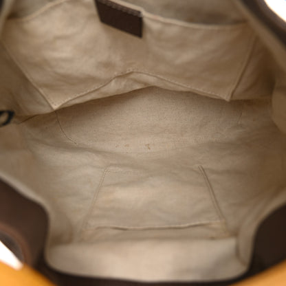 Gucci GG Supreme Monogram Neo Vintage Drawstring Bucket Backpack Beige New Acero Crop 5 of 11