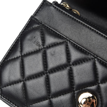 Chanel Lambskin Quilted Trendy CC Wallet On Chain WOC Black 8 of 13