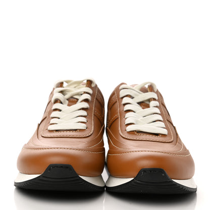 Hermes Calfskin Womens Chris Sneakers 37 Beige Dore 2 of 9
