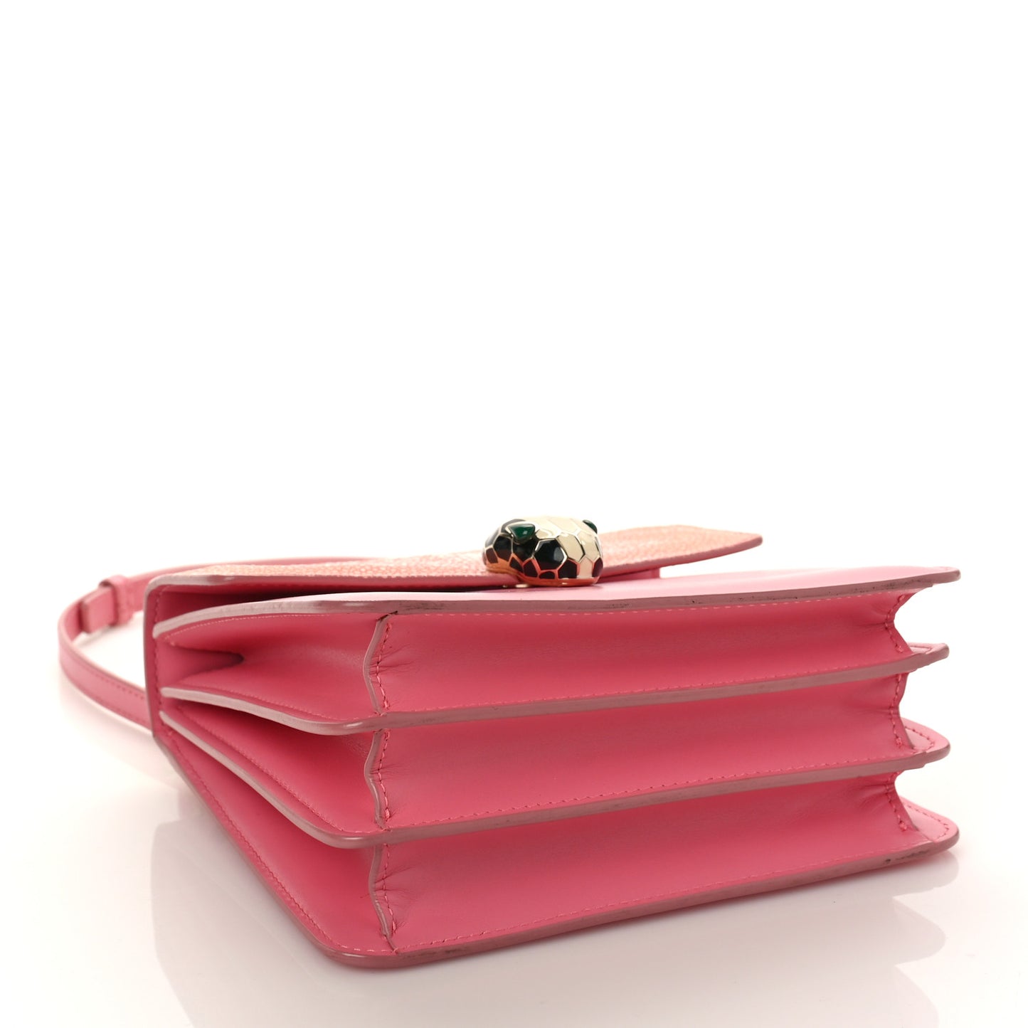 Calfskin Galuchat Serpenti Forever Crossbody Pink