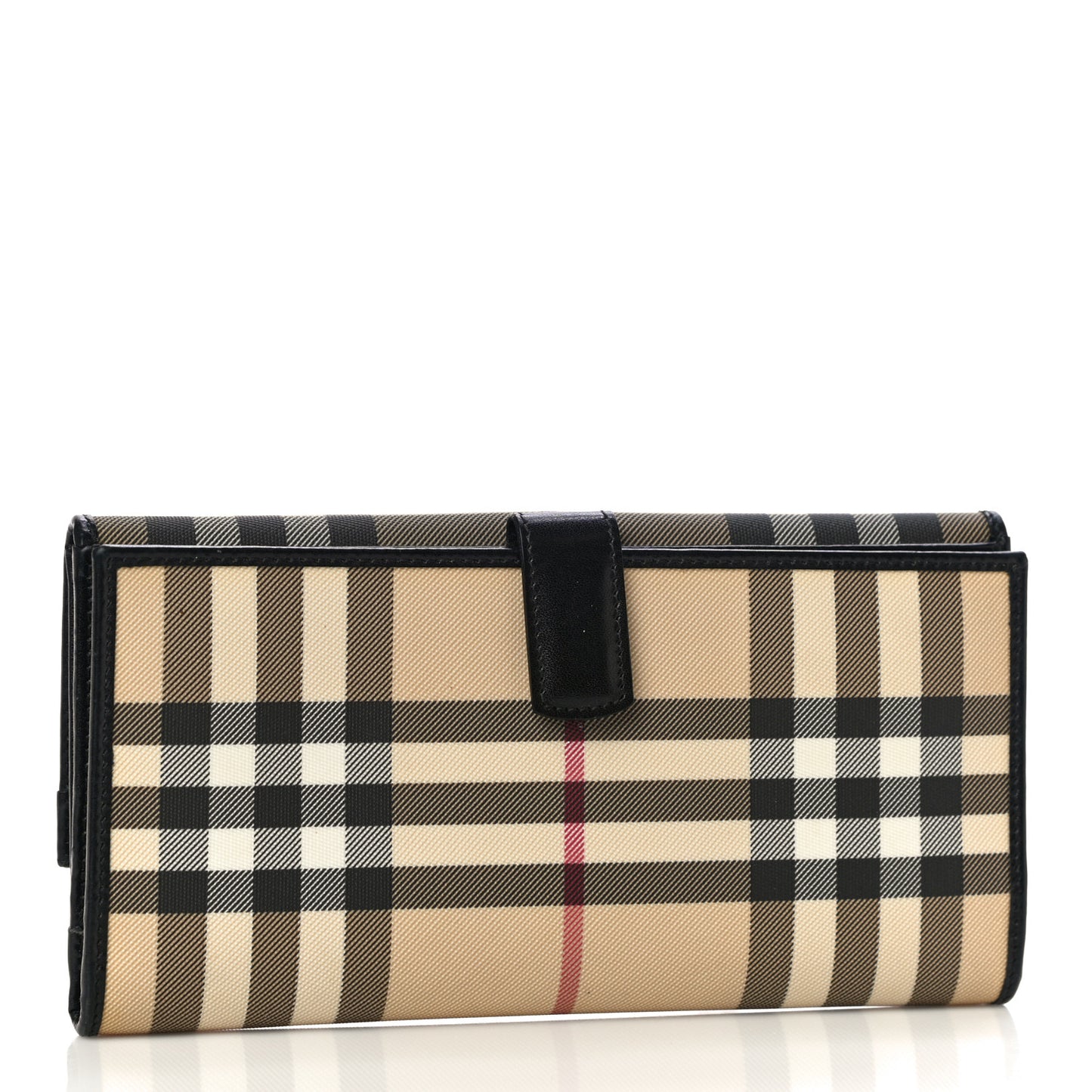 House Check Continental Wallet Black