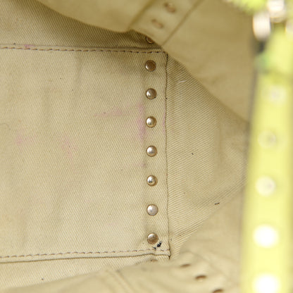 Valentino Garavani Vitello Rockstud Double Handle Tote Yellow Fluo 9 of 20