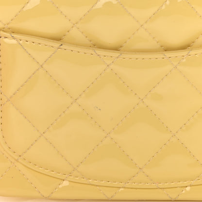 Chanel Patent Quilted Mini Square Flap Yellow 13 of 14