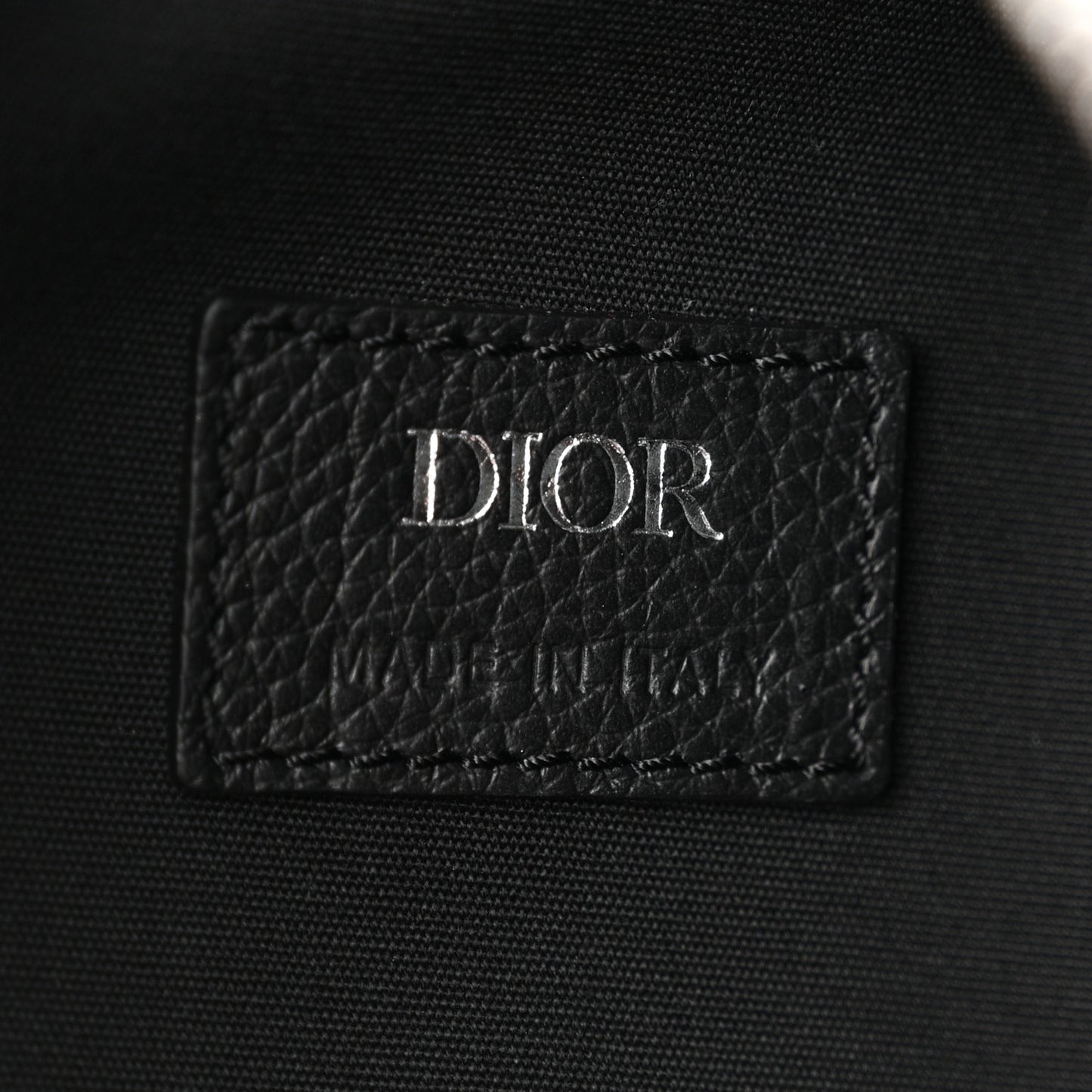 Grained Calfskin Oblique Scarab Sling Bag Blue Black