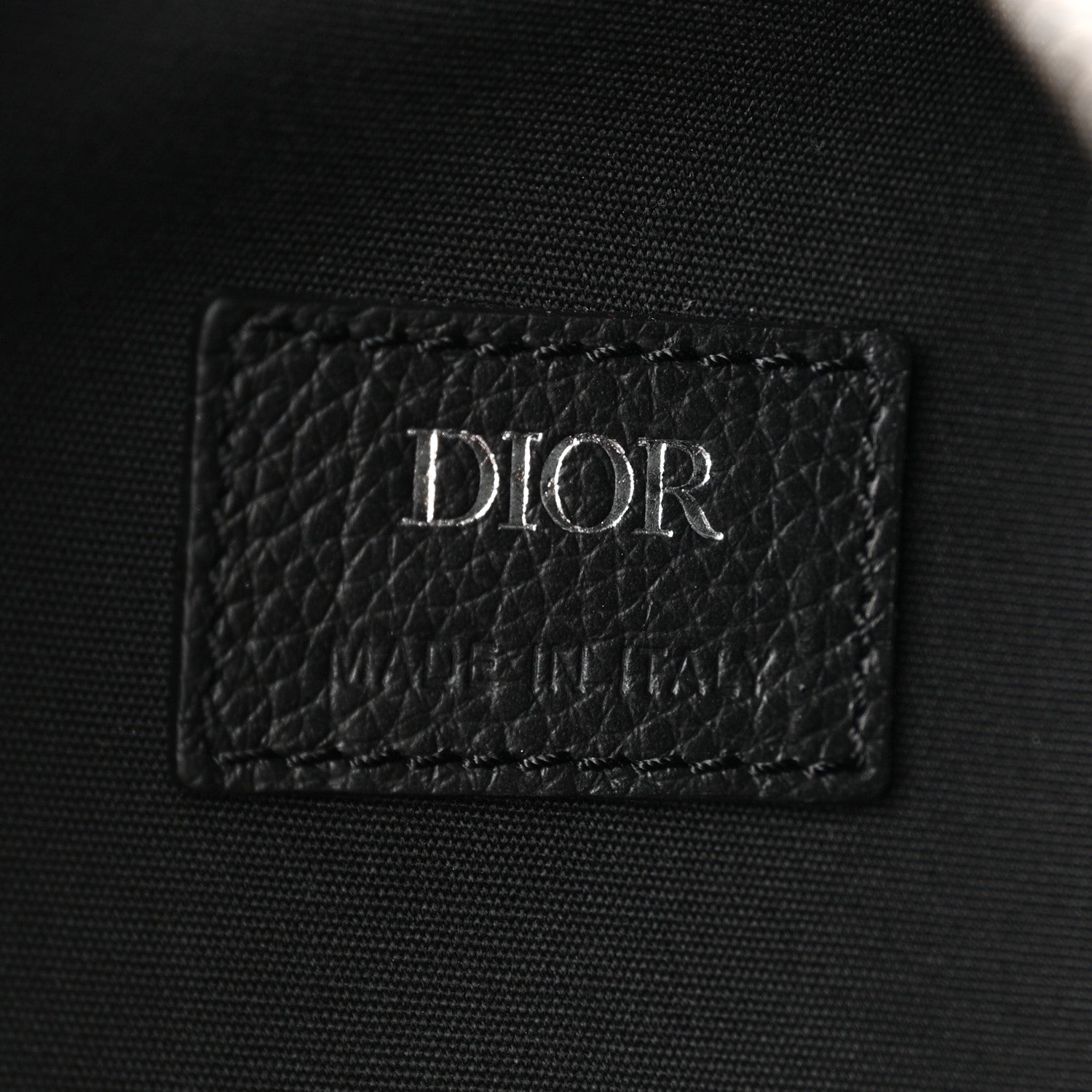 Christian Dior Grained Calfskin Oblique Scarab Sling Bag Blue Black 6 of 9