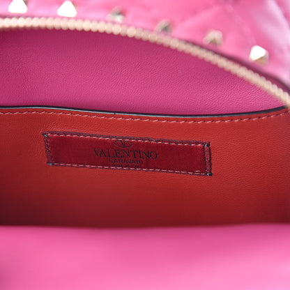 Valentino Garavani Nappa Quilted Mini Rockstud Spike Backpack Peony 6 of 9