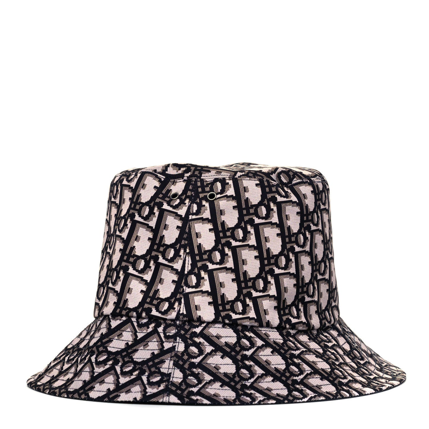 Polyester Cotton Oblique Reversible Teddy-D Brim Bucket Hat 56 Black
