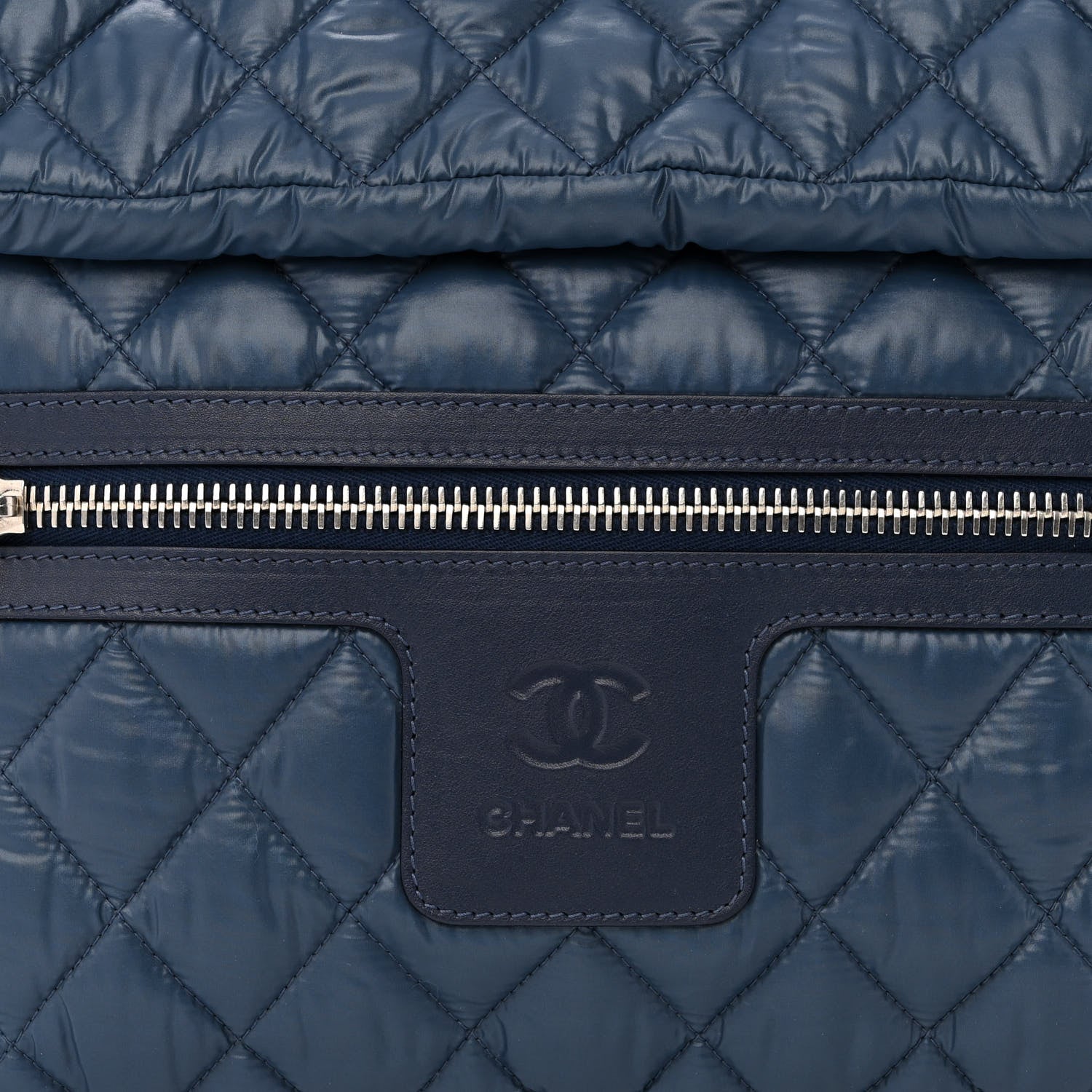 Chanel Nylon Quilted Coco Cocoon Backpack Blue 7 of 10
