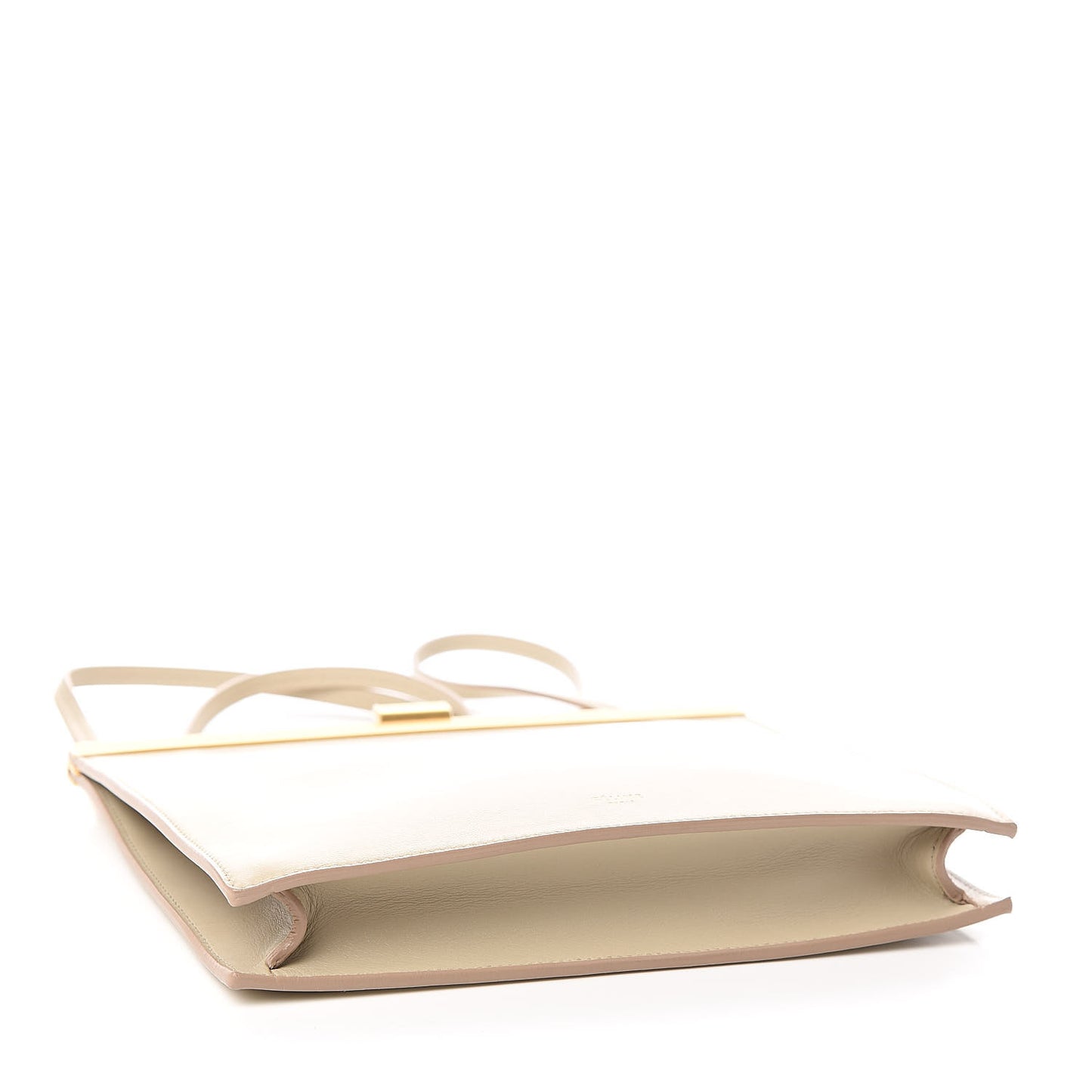 Smooth Calfskin Mini Clasp Bag Beige