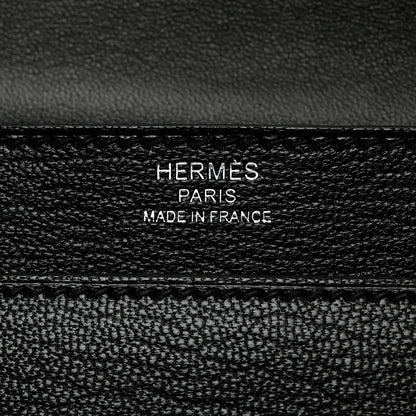 Hermes Chevre Mysore Verrou Clutch Black 6 of 7