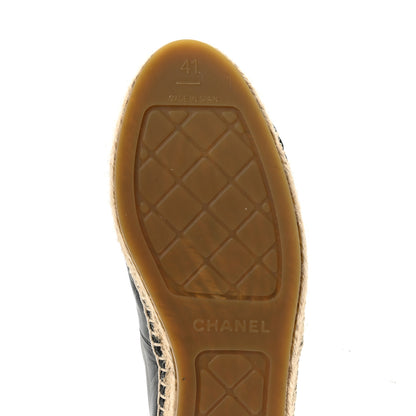 Chanel Lambskin CC Espadrilles 41 Black 8 of 9