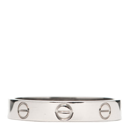 Cartier 18K White Gold 3.5mm LOVE Wedding Band Ring 57 8 3 of 5