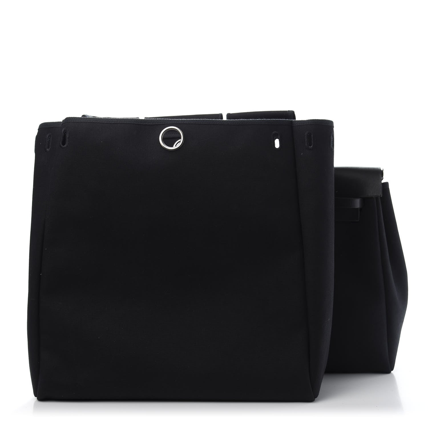 Hermes Toile Vache Calfskin Herbag 39 MM Black 3 of 19