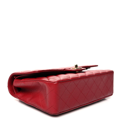 Chanel Caviar Quilted Medium Double Flap Dark Red 4 of 9