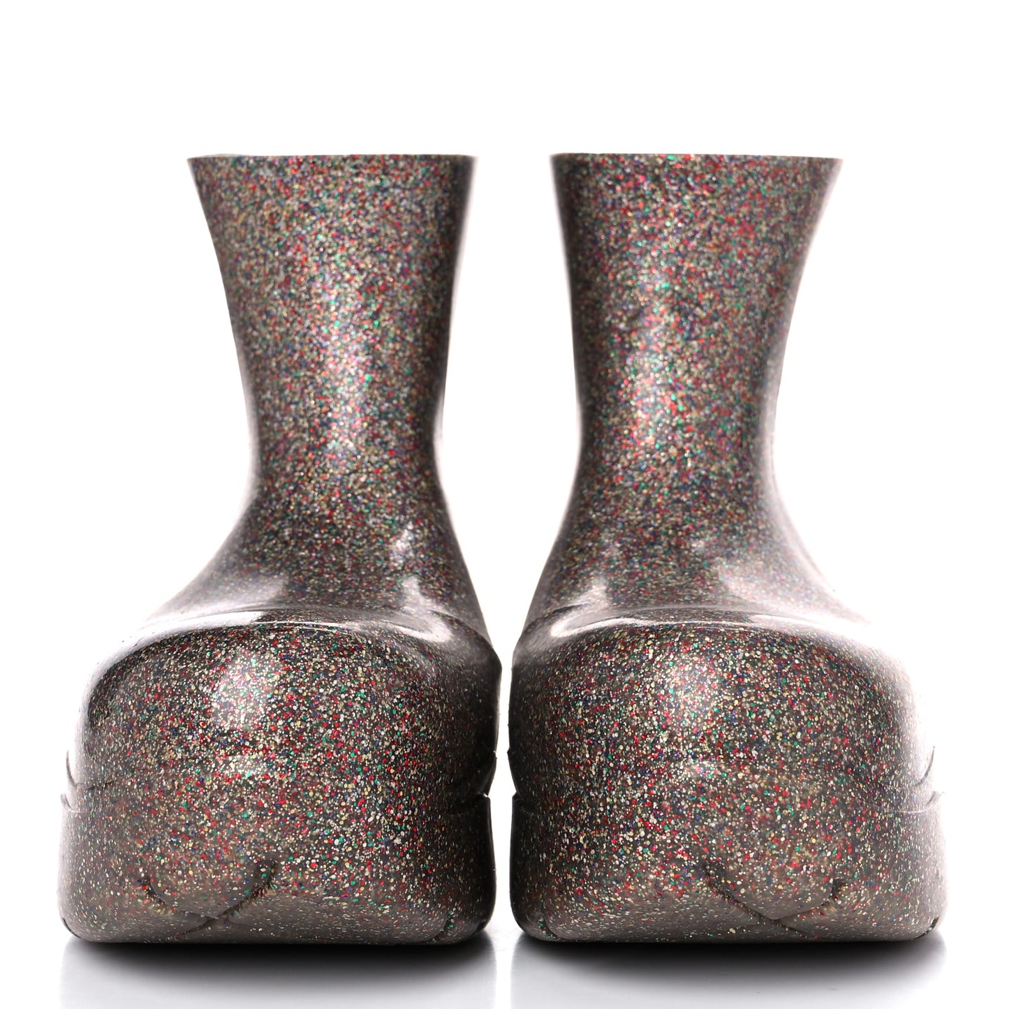 Sparkle Rubber Puddle Ankle Boots 40 Multicolor
