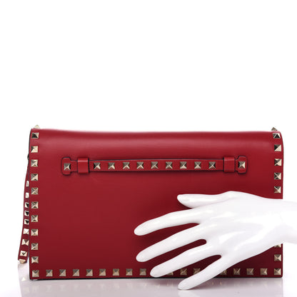 Valentino Garavani Nappa Rockstud Wristlet Clutch Rosso Valentino 2 of 7