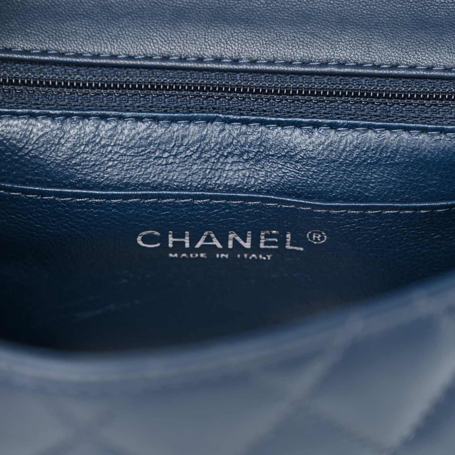 Chanel Lambskin Quilted Mini Square Flap Navy 6 of 10