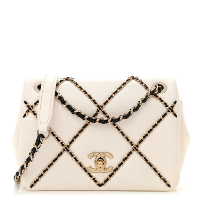 Chanel Lambskin Small Entwined Chain Flap White 1 of 12