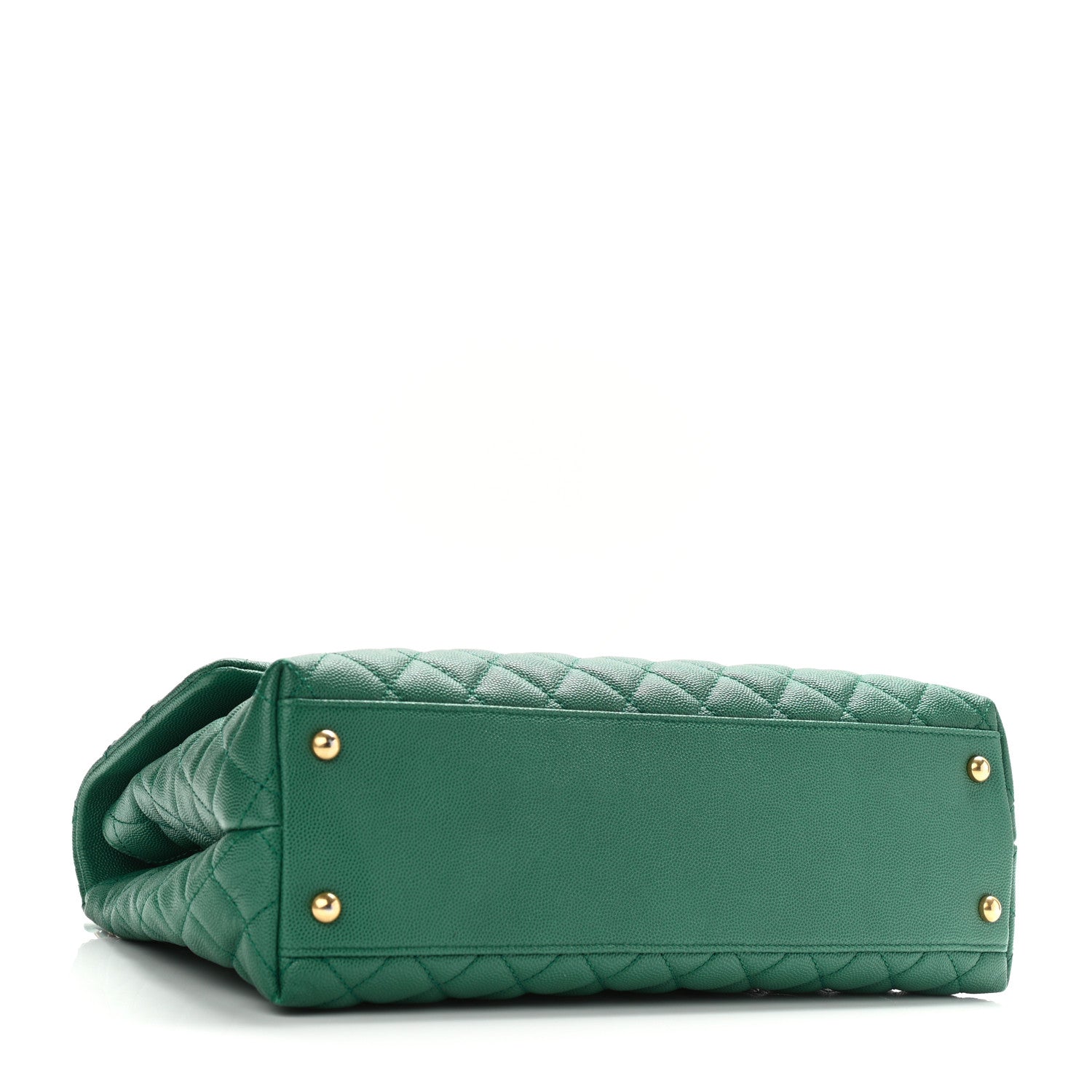 Chanel Caviar Quilted Medium Coco Handle Flap Green 4 of 8