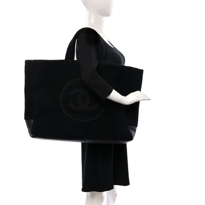 Chanel Terry Cotton Reversible CC Beach Tote Black 2 of 24