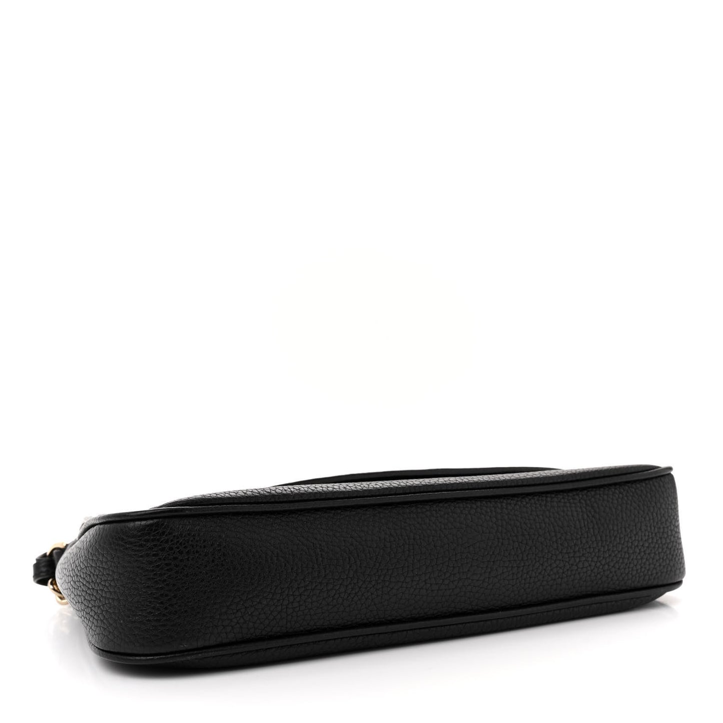 Pebbled Calfskin Medium Soho Flap Crossbody Black