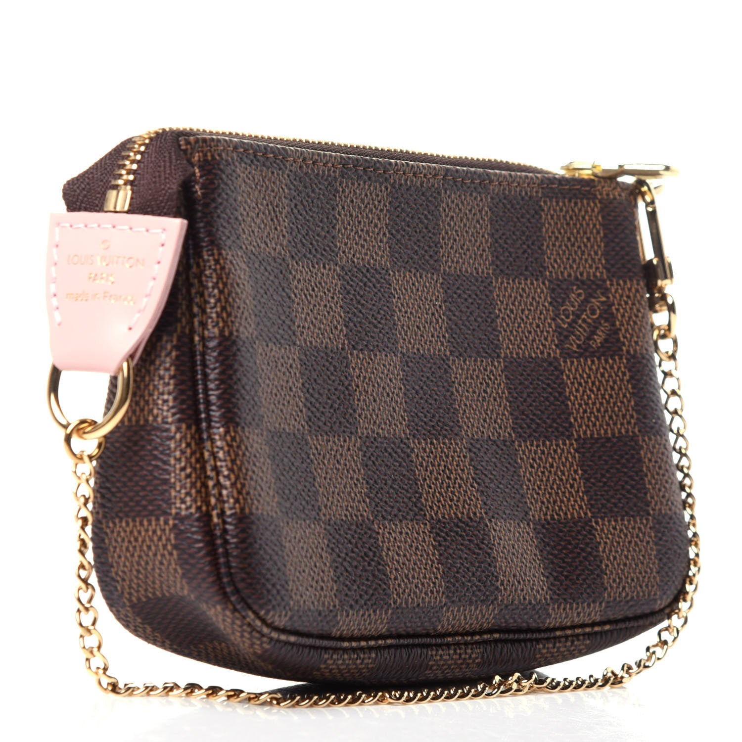 Louis Vuitton Damier Ebene 2020 Christmas Animation Big Wheel Mini Pochette Accessories Rose Ballerine 3 of 10