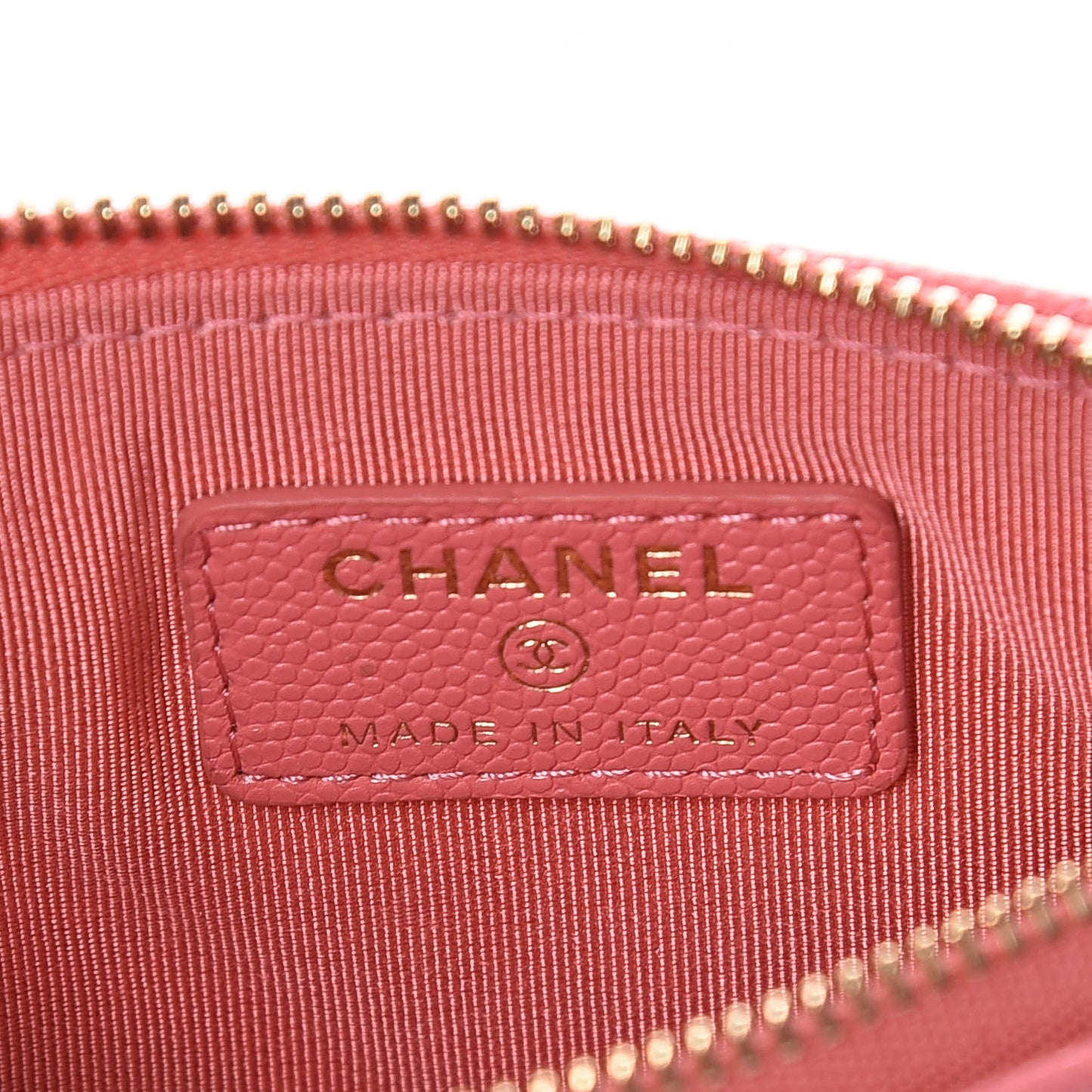 Caviar Quilted Small Cosmetic Case Pink