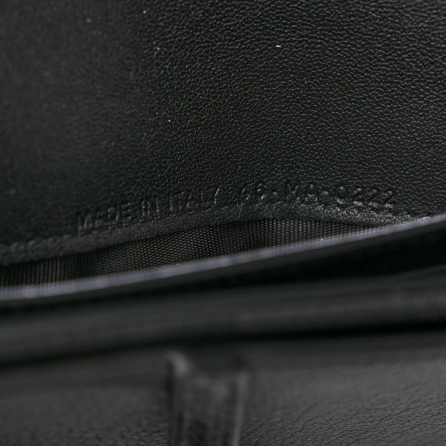 Christian Dior Grained Calfskin Saddle Chain Wallet Pouch Black 7 of 7