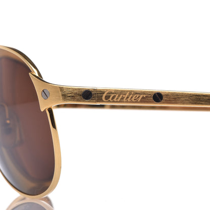 Cartier Santos Dumont Aviator Sunglasses A08A90F Gold 7 of 8