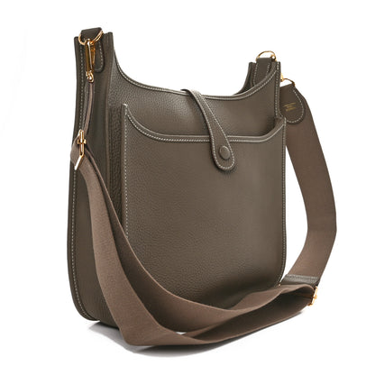 Hermes Taurillon Clemence Evelyne III PM Etoupe 2 of 10