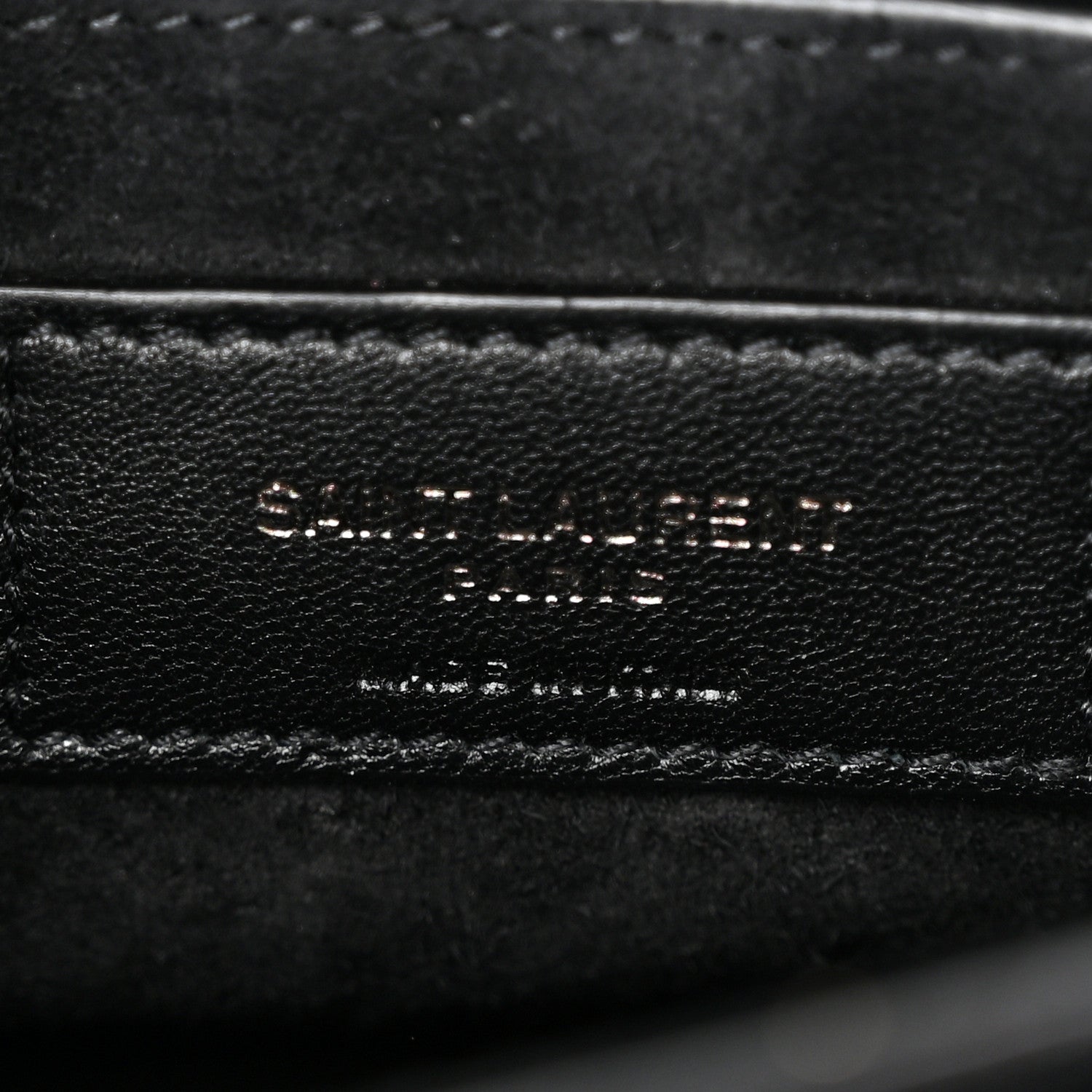 Saint Laurent Calfskin Crocodile Embossed Medium Monochrome Monogram Sunset Black 6 of 11