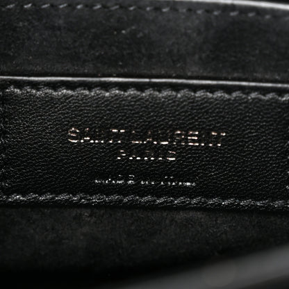 Saint Laurent Calfskin Crocodile Embossed Medium Monochrome Monogram Sunset Black 6 of 11