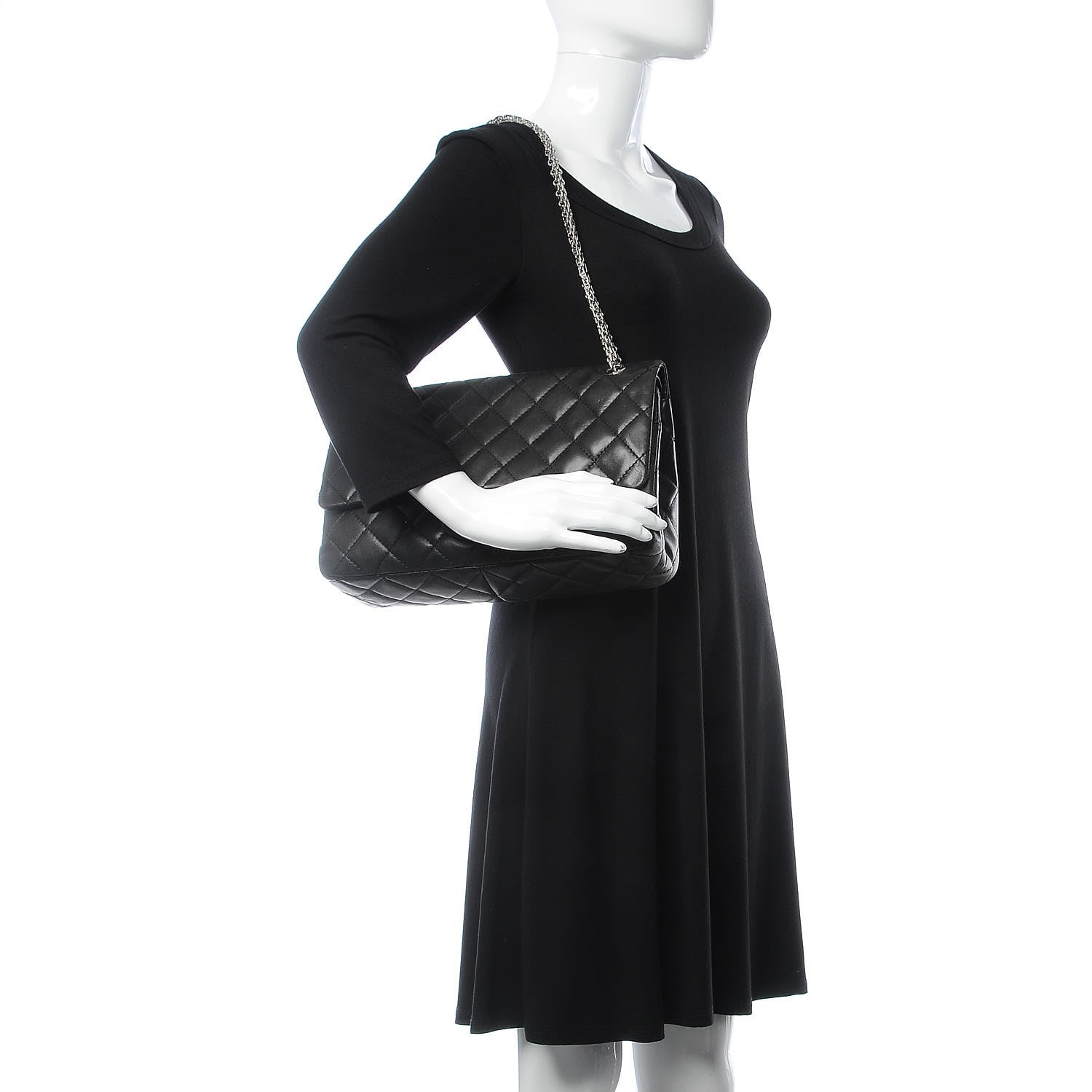 Chanel Lambskin Quilted 2.55 Reissue 227 Flap Black 3 of 14