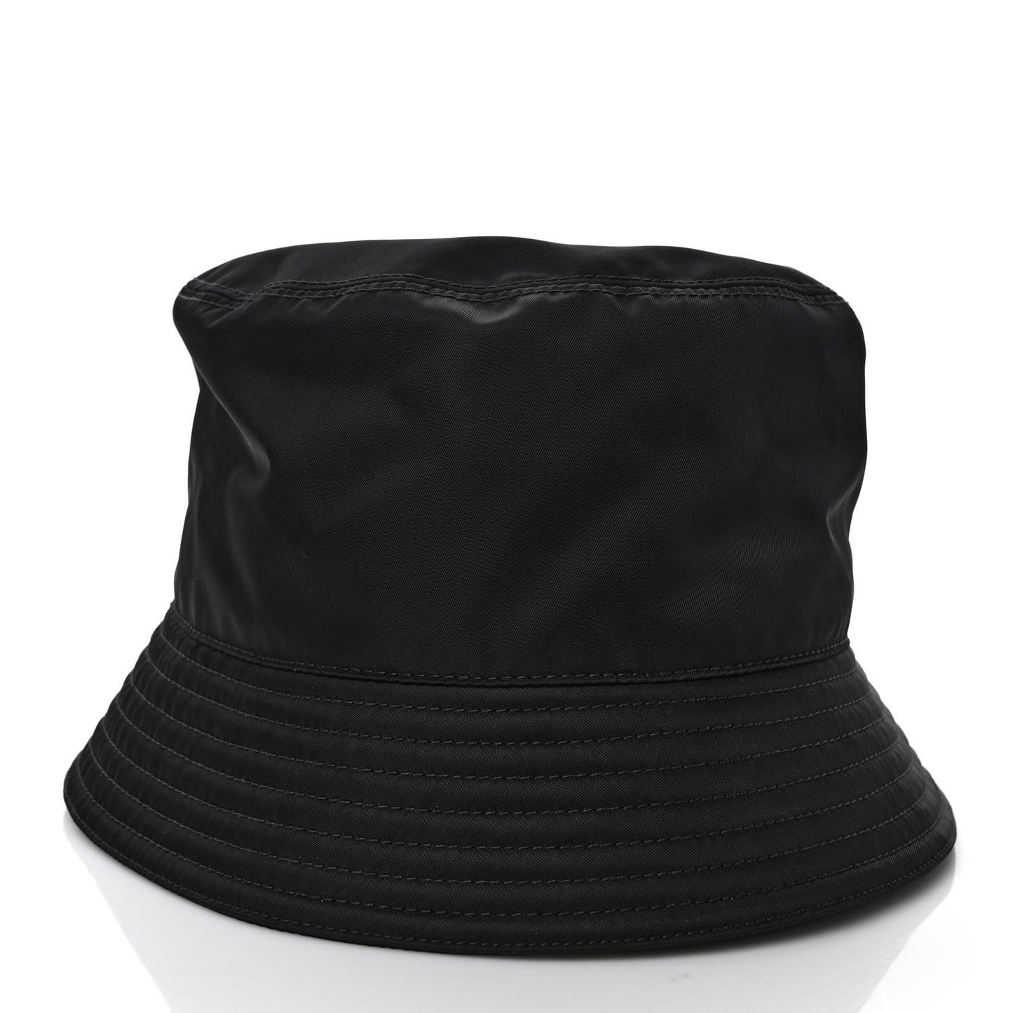 Re-Nylon Metal Triangle Logo Mens Bucket Hat L Black