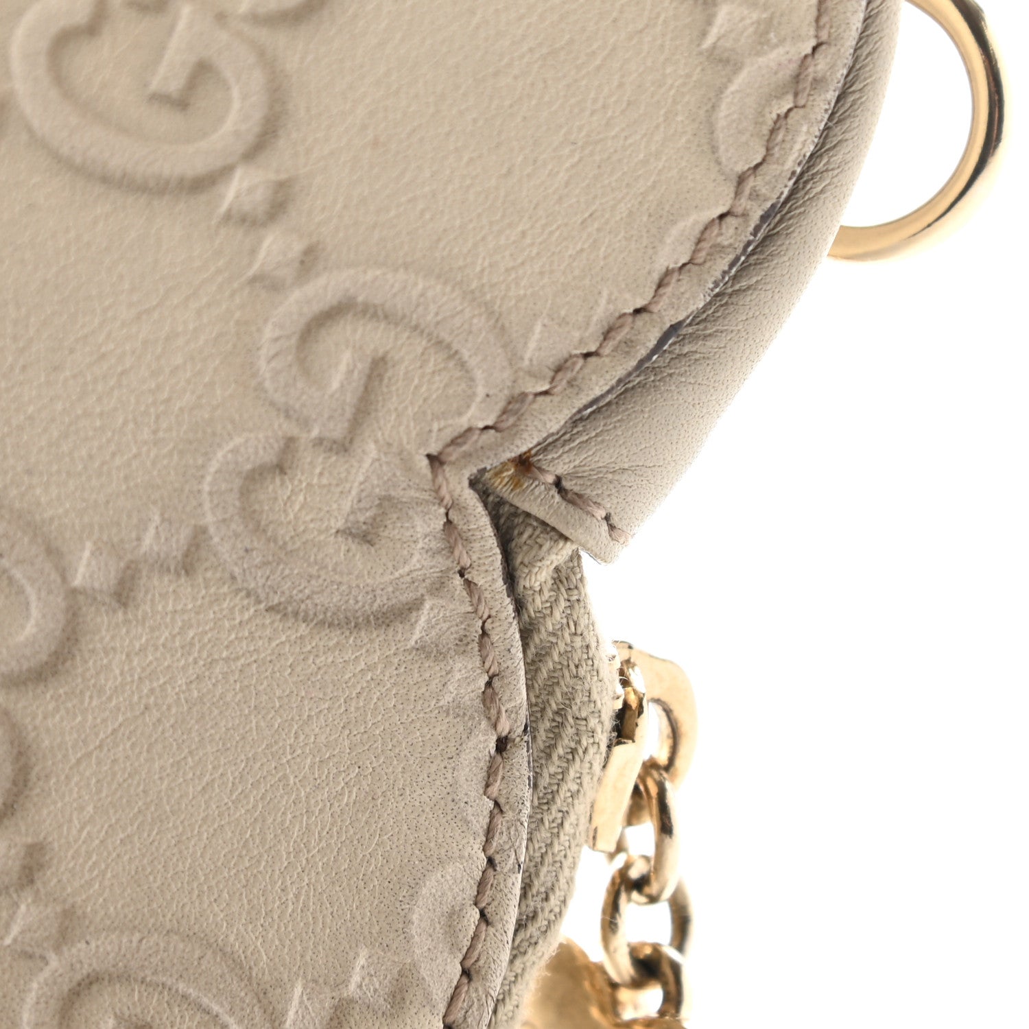 Gucci Guccissima Heart Coin Purse White 8 of 9
