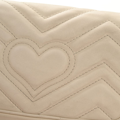 Gucci Calfskin Matelasse Super Mini GG Marmont Shoulder Bag White 14 of 15