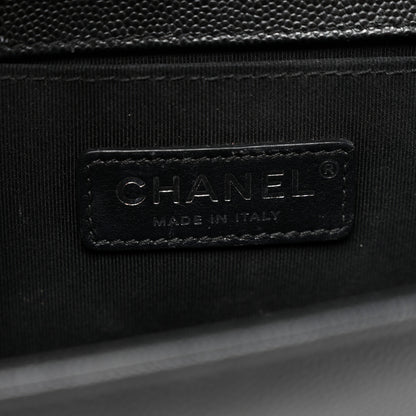 Chanel Caviar Quilted Medium Boy Flap Black 6 of 10