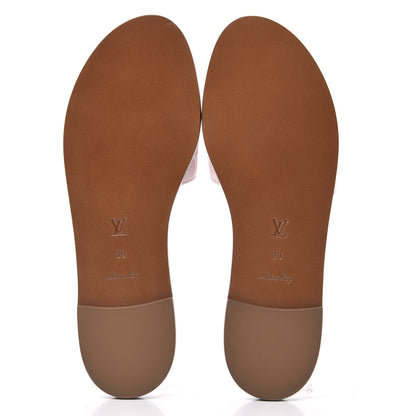 Louis Vuitton Monogram Giant Lock It Flat Mules 39 Rouge Rose 6 of 9