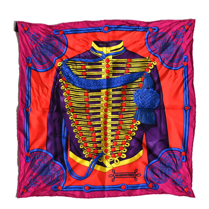 Hermes Silk Brandebourgs Tattoo Scarf 90 Fuchsia Vermillion 1 of 3