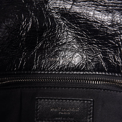 Saint Laurent Crinkled Calfskin Matelasse Monogram Medium Niki Chain Satchel Black 7 of 11