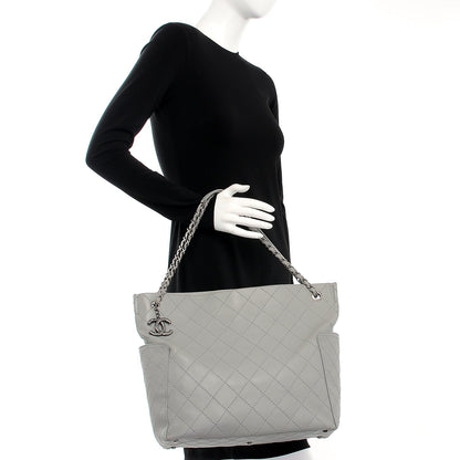 Chanel Calfskin Stitched CC Pocket Hobo Grey 2 of 9