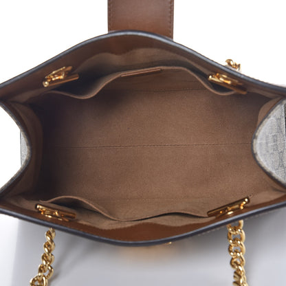Gucci GG Supreme Monogram Calfskin Small Padlock Tote Beige Ebony Tuscany 5 of 10