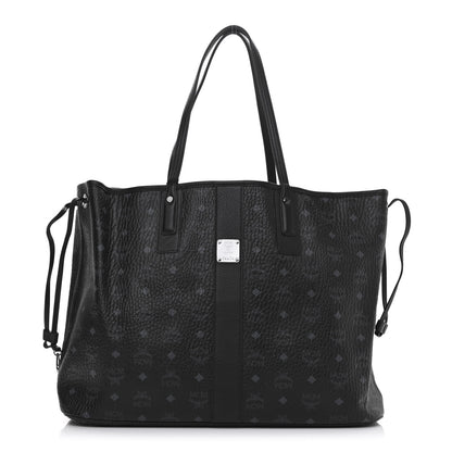 MCM Visetos Large Liz Reversible Shopper Tote Black 1 of 14