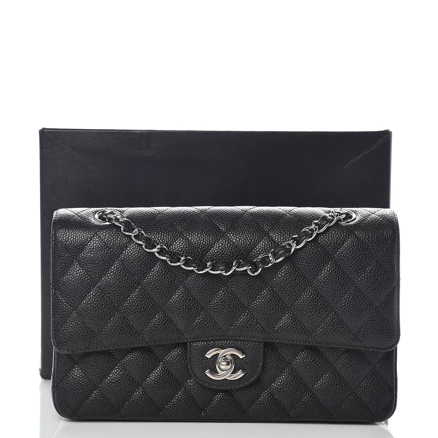 Chanel Caviar Quilted Medium Double Flap Black 12 of 12