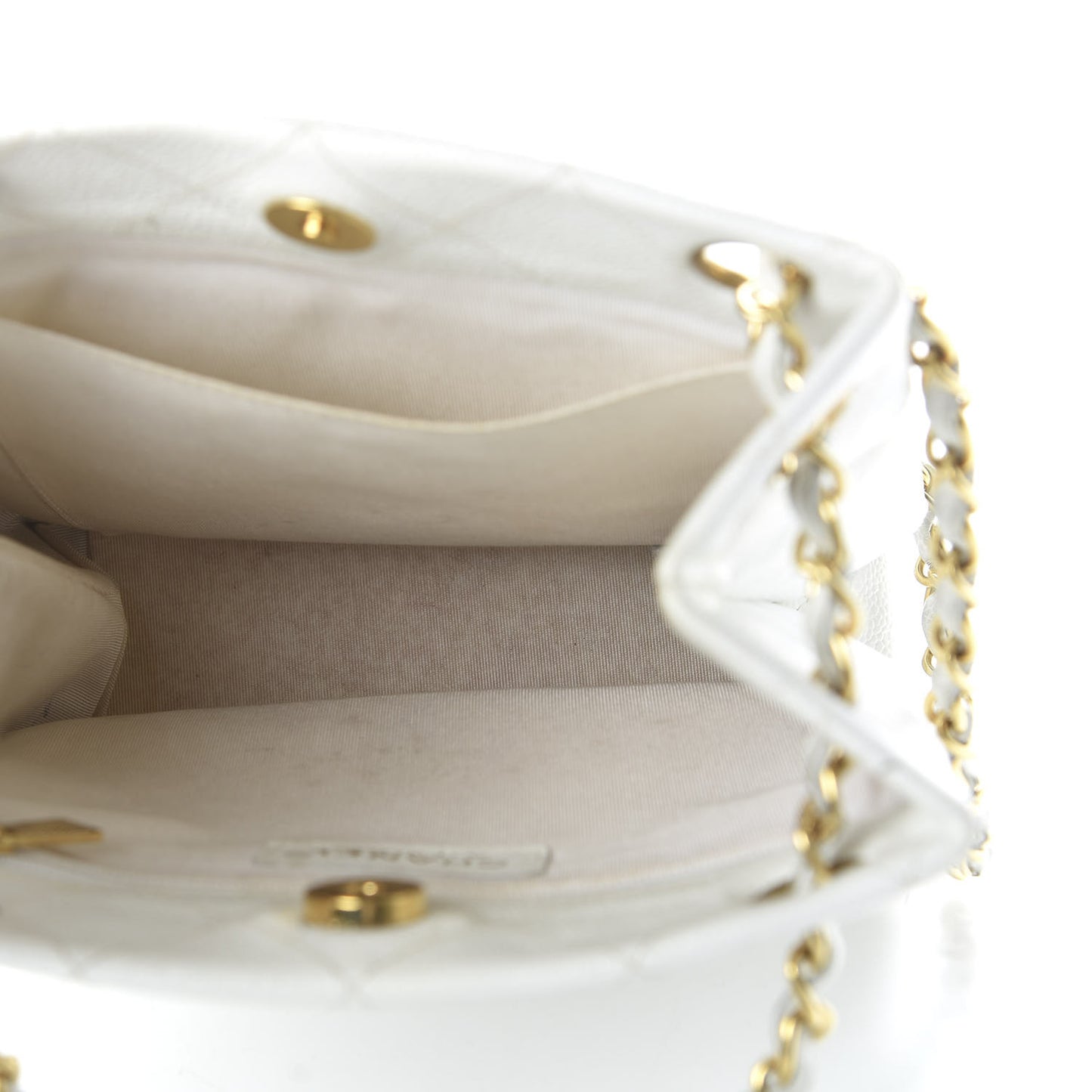 Caviar Quilted Shoulder Bag White