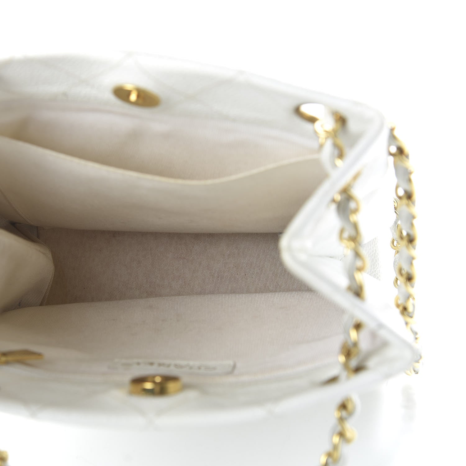 Chanel Caviar Quilted Shoulder Bag White 5 of 10