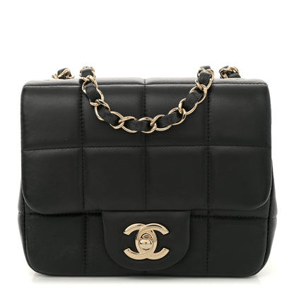 Chanel Lambskin Resin Crystal Square Quilted Mini Monacoco Flap Black 1 of 10